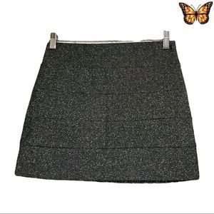 Uk2la Silver Glitter Stretchy Mini Skirt Size Small